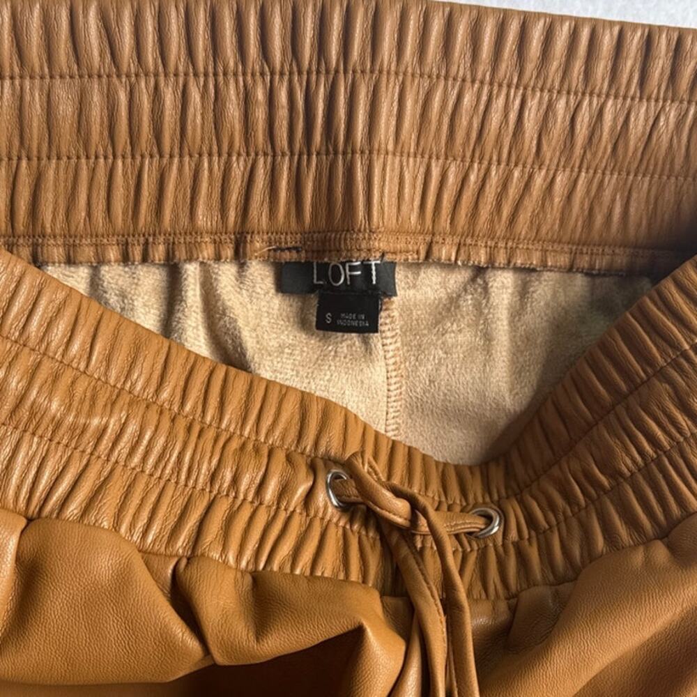 LOFT Pull On Slim Pants In Faux Leather Size S - Picture 7 of 8
